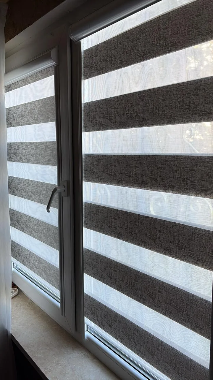 Рулонные шторы зебра день-ночь 31 в Нальчике и КБР на заказ