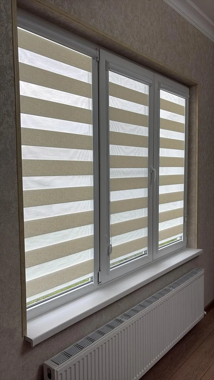 Рулонные шторы зебра день-ночь 44 в Нальчике и КБР на заказ